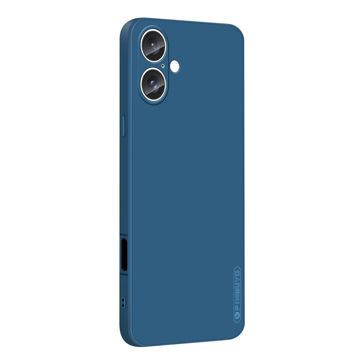 For iPhone 16 Plus PINWUYO Sense Series Liquid Silicone TPU Phone Case(Blue) - iPhone 16 Plus Cases by PINWUYO | Online Shopping South Africa | PMC Jewellery | Buy Now Pay Later Mobicred