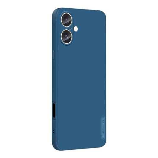 For iPhone 16 Plus PINWUYO Sense Series Liquid Silicone TPU Phone Case(Blue) - iPhone 16 Plus Cases by PINWUYO | Online Shopping South Africa | PMC Jewellery | Buy Now Pay Later Mobicred