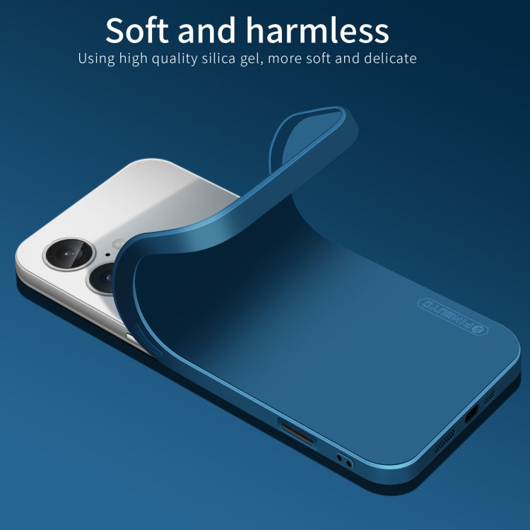 For iPhone 16 Plus PINWUYO Sense Series Liquid Silicone TPU Phone Case(Blue) - iPhone 16 Plus Cases by PINWUYO | Online Shopping South Africa | PMC Jewellery | Buy Now Pay Later Mobicred