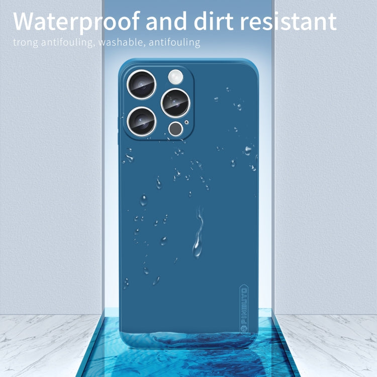 For iPhone 16 Pro PINWUYO Sense Series Liquid Silicone TPU Phone Case(Blue) - iPhone 16 Pro Cases by PINWUYO | Online Shopping South Africa | PMC Jewellery | Buy Now Pay Later Mobicred