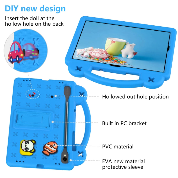 For Samsung Galaxy Tab S9 X710/X716B Handle Kickstand Children EVA Shockproof Tablet Case(Sky Blue) - Galaxy Tab S9 Cases by PMC Jewellery | Online Shopping South Africa | PMC Jewellery | Buy Now Pay Later Mobicred