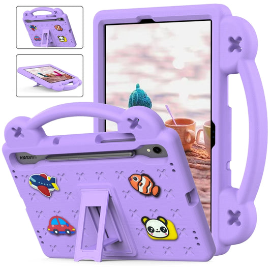 For Samsung Galaxy Tab S9 FE / X510N Handle Kickstand Children EVA Shockproof Tablet Case(Light Purple) - Galaxy Tab S9 FE by PMC Jewellery | Online Shopping South Africa | PMC Jewellery