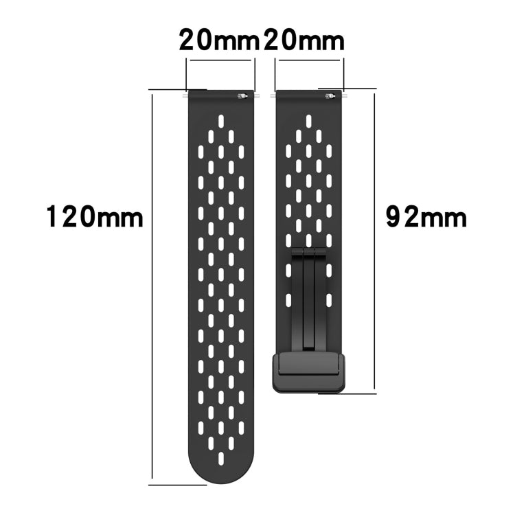For Amazfit GTS 4 Mini 20mm Folding Magnetic Clasp Silicone Watch Band(Starlight) - Watch Bands by PMC TechLife | Online Shopping South Africa | PMC TechLife
