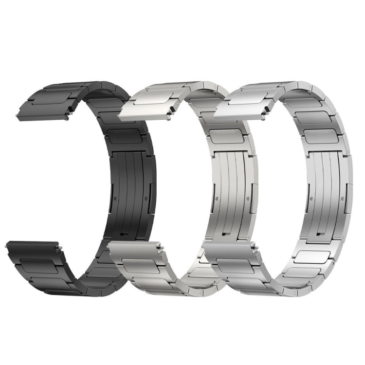 For Garmin Venu 2 22mm I-Shaped Titanium Alloy Watch Band(Black) - Watch Bands by PMC Jewellery | Online Shopping South Africa | PMC Jewellery