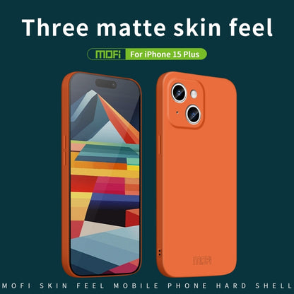 For iPhone 15 Plus MOFI Qin Series Skin Feel All-inclusive Silicone Phone Case(Gray) - iPhone 15 Plus Cases by MOFI | Online Shopping South Africa | PMC Jewellery