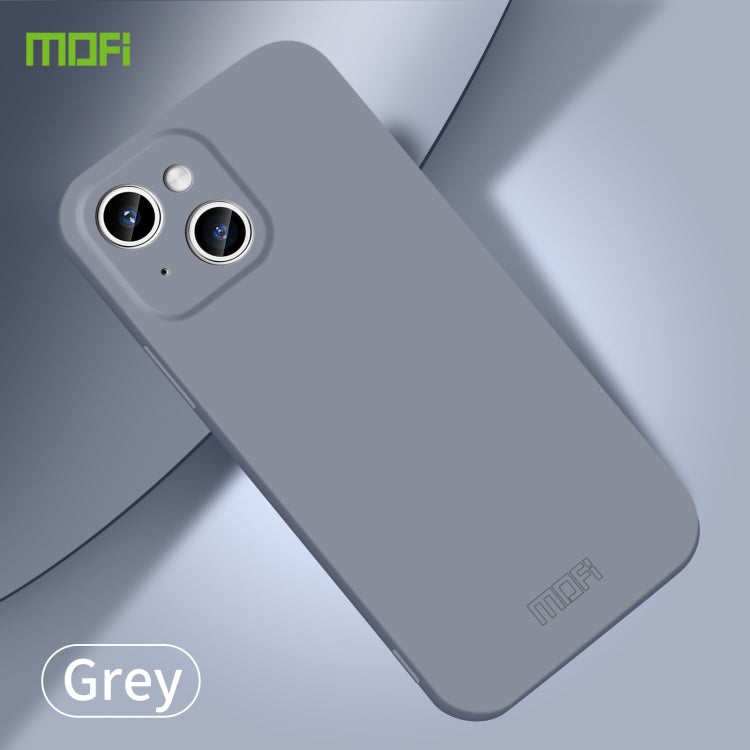 For iPhone 15 MOFI Qin Series Skin Feel All-inclusive Silicone Phone Case(Gray) - iPhone 15 Cases by MOFI | Online Shopping South Africa | PMC Jewellery