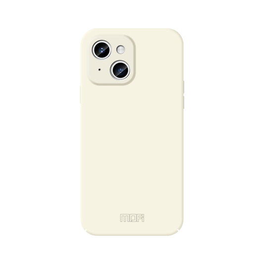 For iPhone 14 Plus MOFI Qin Series Skin Feel All-inclusive PC Phone Case(Beige) - iPhone 14 Plus Cases by MOFI | Online Shopping South Africa | PMC Jewellery