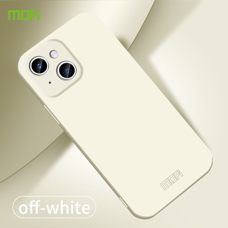 For iPhone 14 Plus MOFI Qin Series Skin Feel All-inclusive PC Phone Case(Beige) - iPhone 14 Plus Cases by MOFI | Online Shopping South Africa | PMC Jewellery