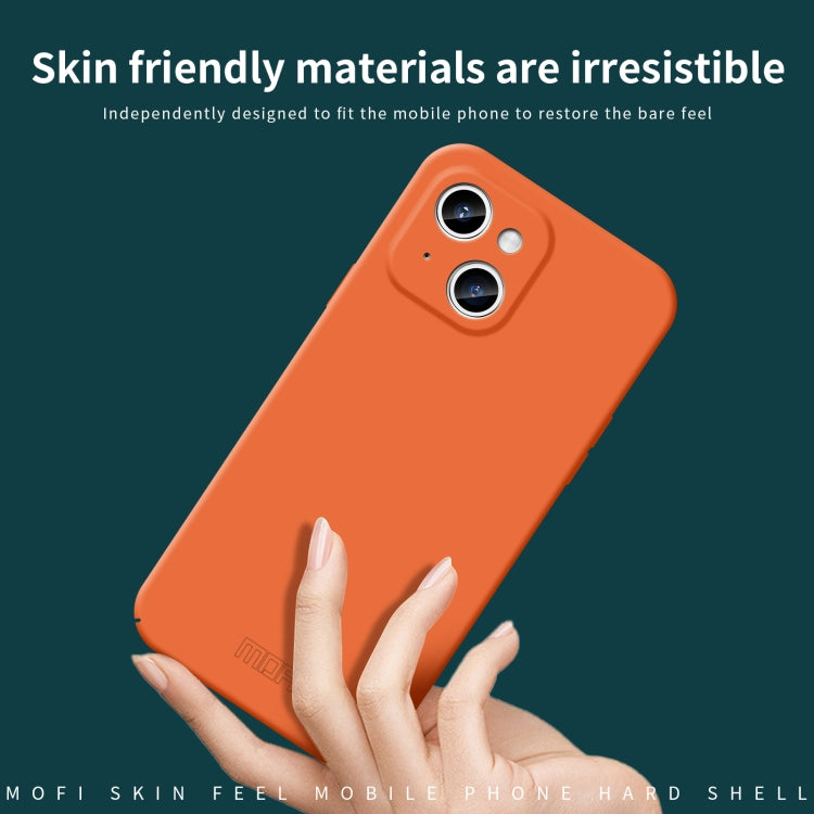 For iPhone 14 Plus MOFI Qin Series Skin Feel All-inclusive PC Phone Case(Beige) - iPhone 14 Plus Cases by MOFI | Online Shopping South Africa | PMC TechLife