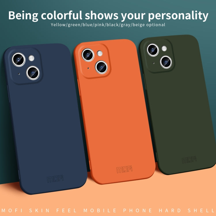 For iPhone 14 Plus MOFI Qin Series Skin Feel All-inclusive PC Phone Case(Beige) - iPhone 14 Plus Cases by MOFI | Online Shopping South Africa | PMC TechLife
