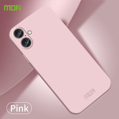 For iPhone 16 MOFI Qin Series Skin Feel All-inclusive PC Phone Case(Pink) - iPhone 16 Cases by MOFI | Online Shopping South Africa | PMC Jewellery | Buy Now Pay Later Mobicred