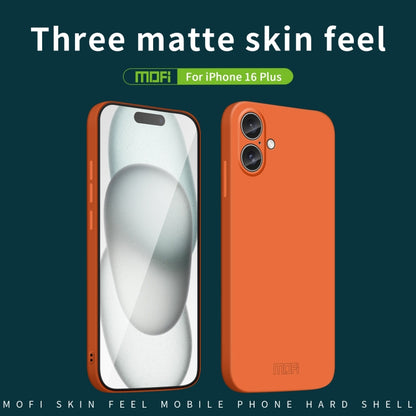 For iPhone 16 Plus MOFI Qin Series Skin Feel All-inclusive PC Phone Case(Green) - iPhone 16 Plus Cases by MOFI | Online Shopping South Africa | PMC Jewellery | Buy Now Pay Later Mobicred