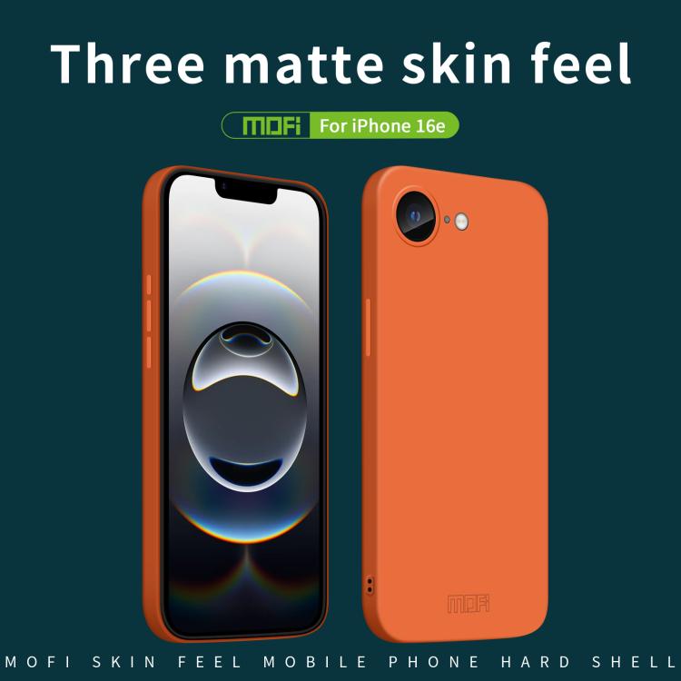 For iPhone 16e MOFI Qin Series Skin Feel All-inclusive PC Phone Case(Orange) - free shipping - PMc TechLife - Order now!