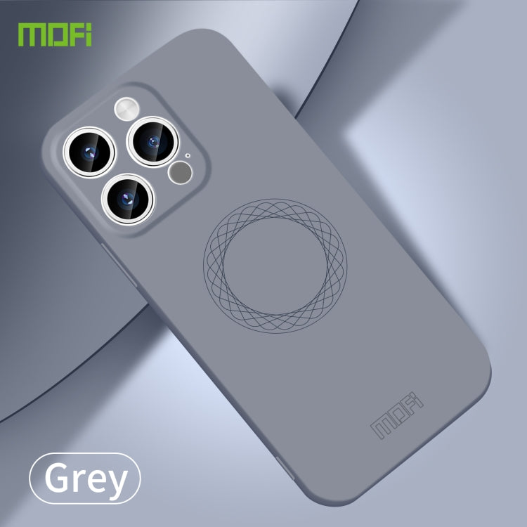 For iPhone 15 Pro Max MOFI Qin Series Magsafe Skin Feel All-inclusive Silicone Phone Case(Gray) - iPhone 15 Pro Max Cases by MOFI | Online Shopping South Africa | PMC Jewellery