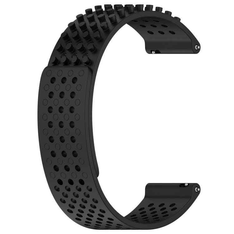 For Xiaomi Watch S1 Active 22mm Holes Breathable 3D Dots Silicone Watch Band(Black) - Watch Bands by PMC Jewellery | Online Shopping South Africa | PMC Jewellery