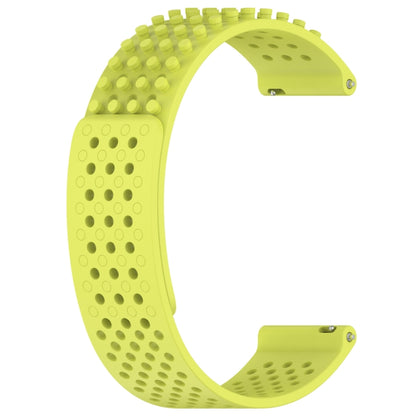 For Amazfit GTR 2e 22mm Holes Breathable 3D Dots Silicone Watch Band(Lime Green) - Watch Bands by PMC Jewellery | Online Shopping South Africa | PMC Jewellery