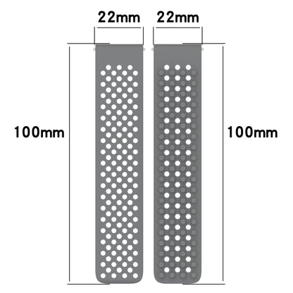 For Amazfit GTR 2e 22mm Holes Breathable 3D Dots Silicone Watch Band(Black) - Watch Bands by PMC Jewellery | Online Shopping South Africa | PMC Jewellery