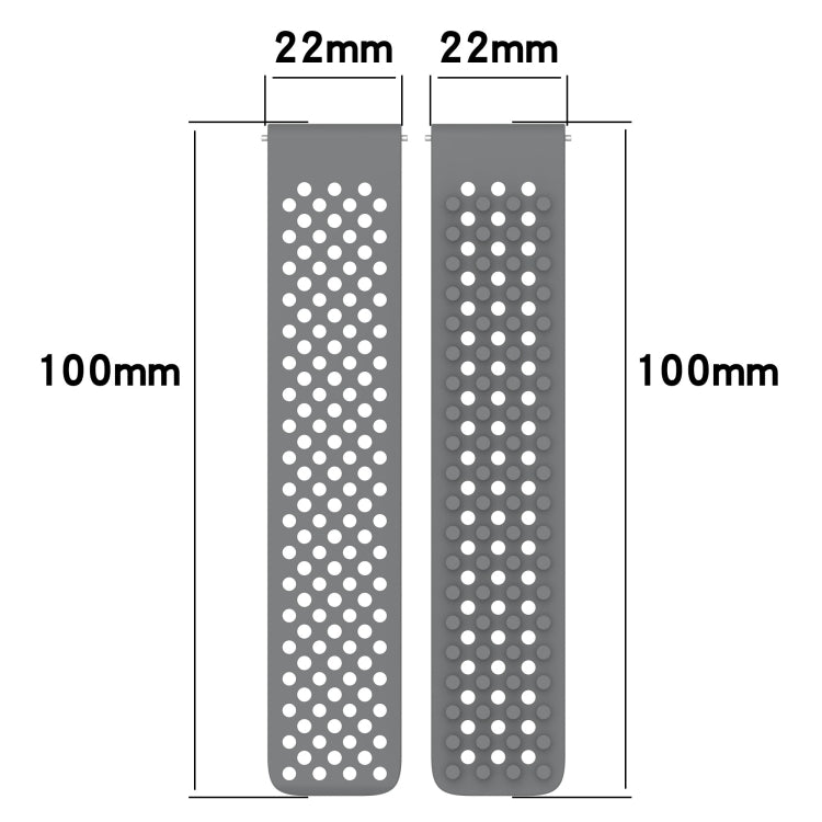 For Amazfit Bip 5 22mm Holes Breathable 3D Dots Silicone Watch Band(Red) - Watch Bands by PMC TechLife | Online Shopping South Africa | PMC TechLife