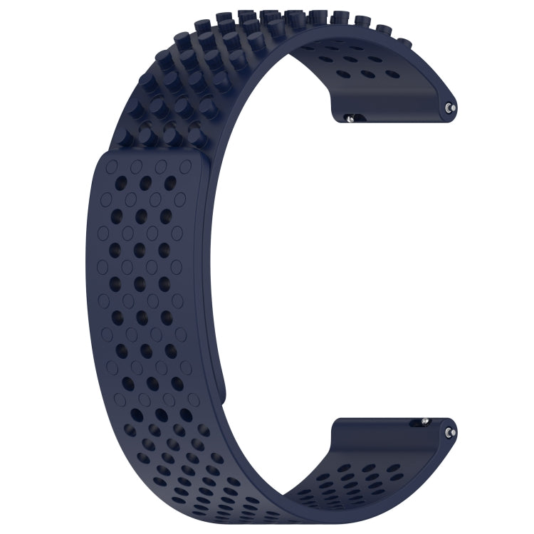 For Garmin Vivoactive 4 22mm Holes Breathable 3D Dots Silicone Watch Band(Midnight Blue) - Watch Bands by PMC Jewellery | Online Shopping South Africa | PMC Jewellery
