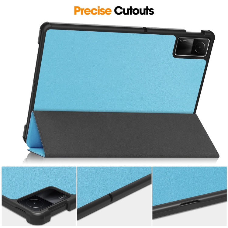 For Redmi Pad SE 11.0 ENKAY Tri-fold Custer Texture Leather Smart Tablet Case(Black) - free shipping - PMc TechLife - Order now!
