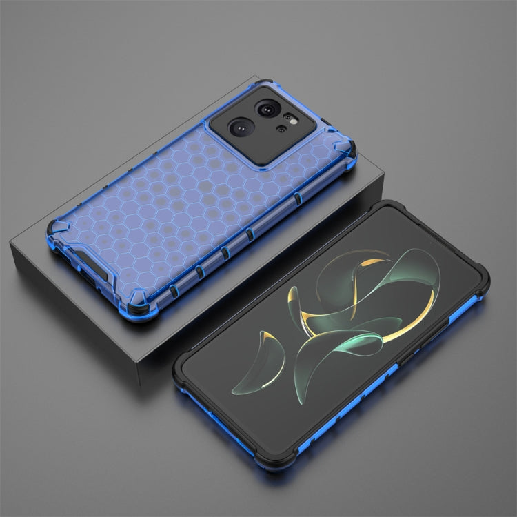 For Xiaomi 13T Shockproof Honeycomb Phone Case(Blue) - Xiaomi Cases by PMC Jewellery | Online Shopping South Africa | PMC Jewellery | Buy Now Pay Later Mobicred