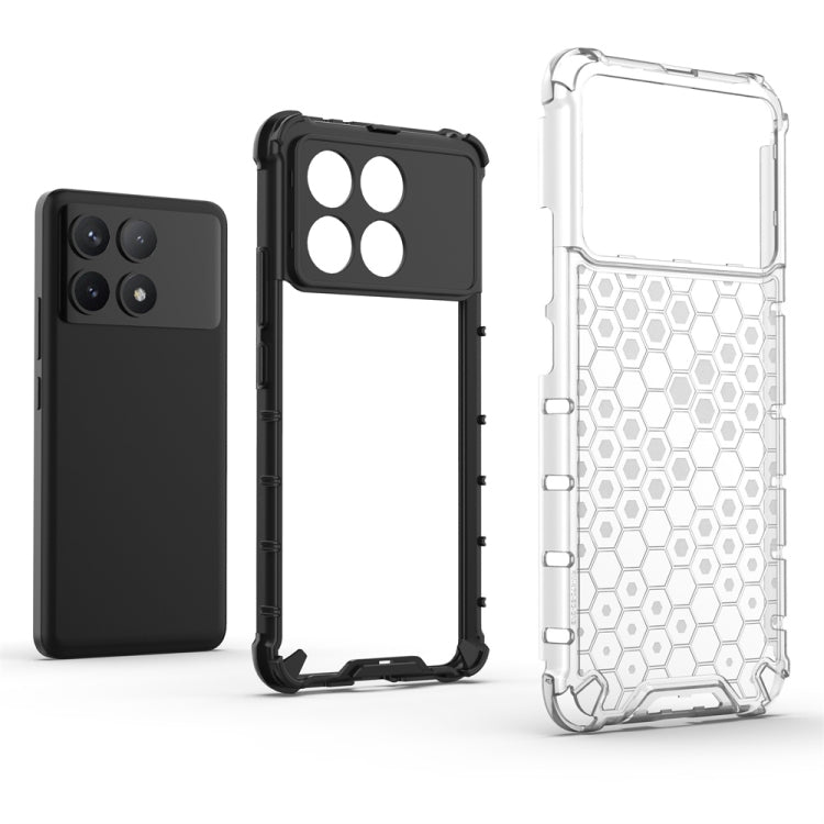 For Redmi K70 Shockproof Honeycomb Phone Case(Black) - Xiaomi Cases by PMC Jewellery | Online Shopping South Africa | PMC Jewellery | Buy Now Pay Later Mobicred