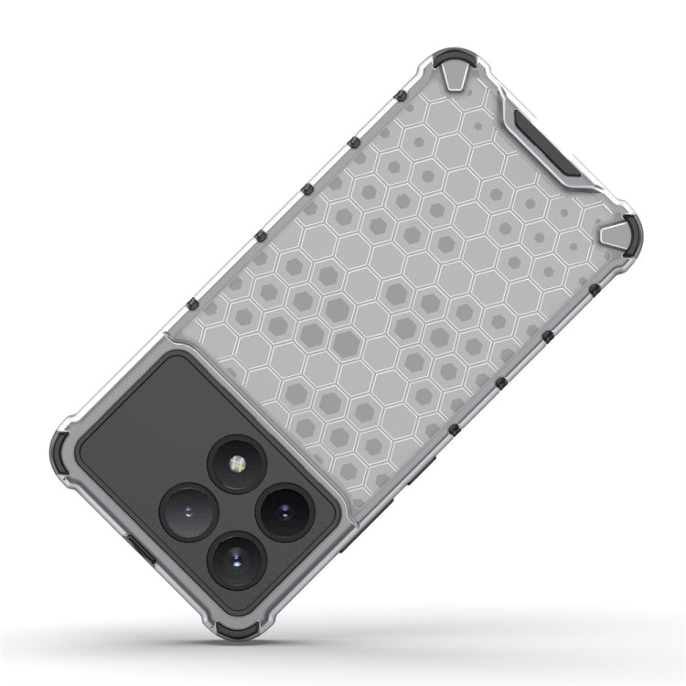 For Redmi K70 Shockproof Honeycomb Phone Case(Blue) - Xiaomi Cases by PMC TechLife | Online Shopping South Africa | PMC TechLife | Buy Now Pay Later Mobicred