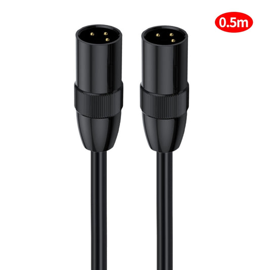 JUNSUNMAY XLR Male to Male Mic Cord 3 Pin Audio Cable Balanced Shielded Cable, Length:0.5m - Microphone Audio Cable & Connector by JUNSUNMAY | Online Shopping South Africa | PMC Jewellery | Buy Now Pay Later Mobicred