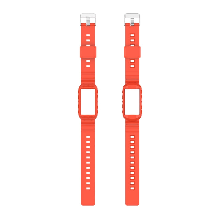 For Fitbit Charge 6 / 5 / 4 / 3 Armor Integrated TPU Watch Band(Orange) - Watch Bands by PMC TechLife | Online Shopping South Africa | PMC TechLife | Buy Now Pay Later Mobicred