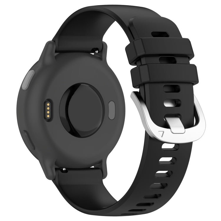 For Garmin Forerunner 158 / 55 Liquid Glossy Silver Buckle Silicone Watch Band(Black) - free shipping - PMC TechLife - Order now!