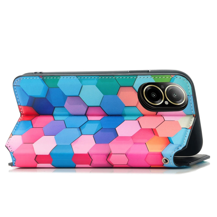 For Realme C67 4G CaseNeo Colorful Magnetic Leather Phone Case(Colored Squares) - C67 Cases by PMC Jewellery | Online Shopping South Africa | PMC Jewellery | Buy Now Pay Later Mobicred