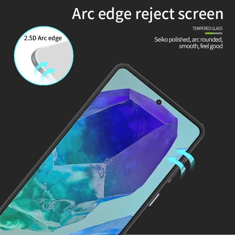 For Samsung Galaxy M55 MOFI 9H 2.5D Full Screen Tempered Glass Film(Black) - Galaxy Tempered Glass by MOFI | Online Shopping South Africa | PMC TechLife | Buy Now Pay Later Mobicred