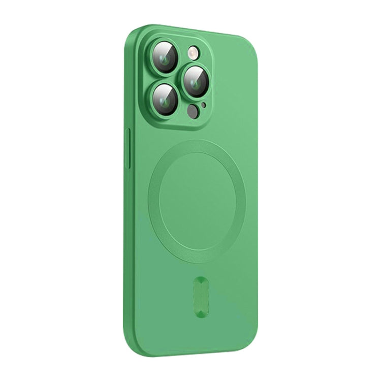 For iPhone 15 Pro ENKAY MagSafe Matte TPU Phone Case with Lens Film(Green) - iPhone 15 Pro Cases by ENKAY | Online Shopping South Africa | PMC Jewellery