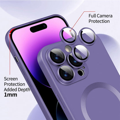 For iPhone 16 ENKAY MagSafe Matte TPU Phone Case with Lens Film(Dark Grey) - iPhone 16 Cases by ENKAY | Online Shopping South Africa | PMC Jewellery | Buy Now Pay Later Mobicred