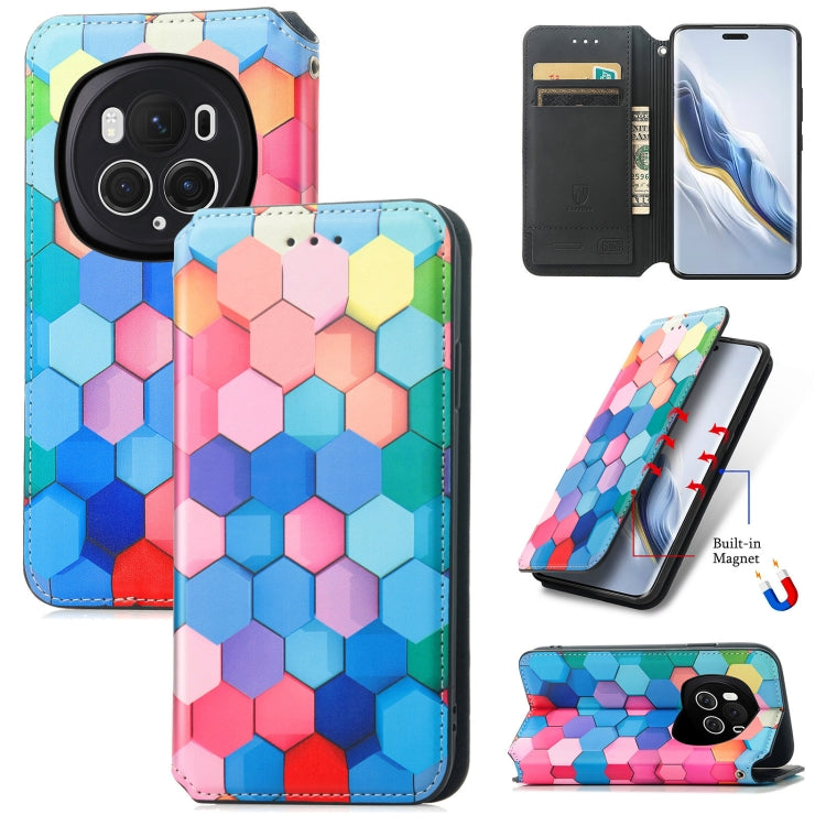 For Honor Magic6 Pro CaseNeo Colorful Magnetic Leather Phone Case(Colorful Cube) - Honor Cases by PMC Jewellery | Online Shopping South Africa | PMC Jewellery | Buy Now Pay Later Mobicred