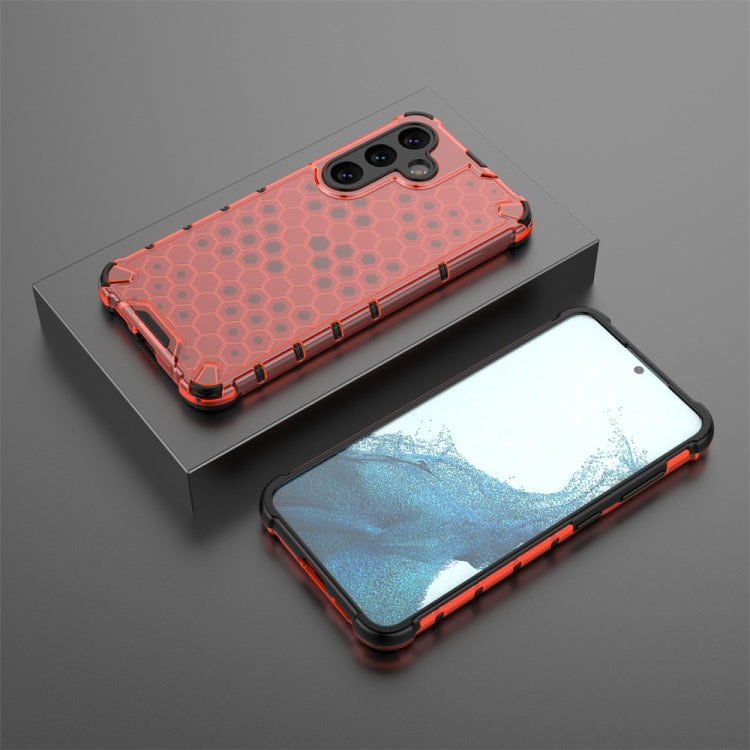 For Samsung Galaxy S24 5G Shockproof Honeycomb Phone Case(Red) - Galaxy S24 5G Cases by PMC TechLife | Online Shopping South Africa | PMC TechLife