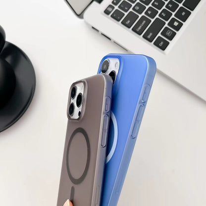 For iPhone 13 Pro Max Ice Fog MagSafe PC Phone Case(Blue) - iPhone 13 Pro Max Cases by PMC Jewellery | Online Shopping South Africa | PMC Jewellery