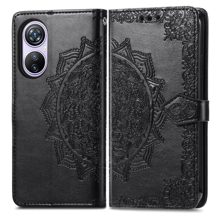 For Blackview A200 Pro Mandala Flower Embossed Leather Phone Case(Black) - More Brand by PMC Jewellery | Online Shopping South Africa | PMC Jewellery | Buy Now Pay Later Mobicred