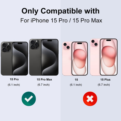 For iPhone 15 Pro / 15 Pro Max NORTHJO Camera Lens Protector Tempered Glass Bling Glitter Metal Ring Film(Black) - iPhone 15 Pro Tempered Glass by NORTHJO | Online Shopping South Africa | PMC Jewellery | Buy Now Pay Later Mobicred