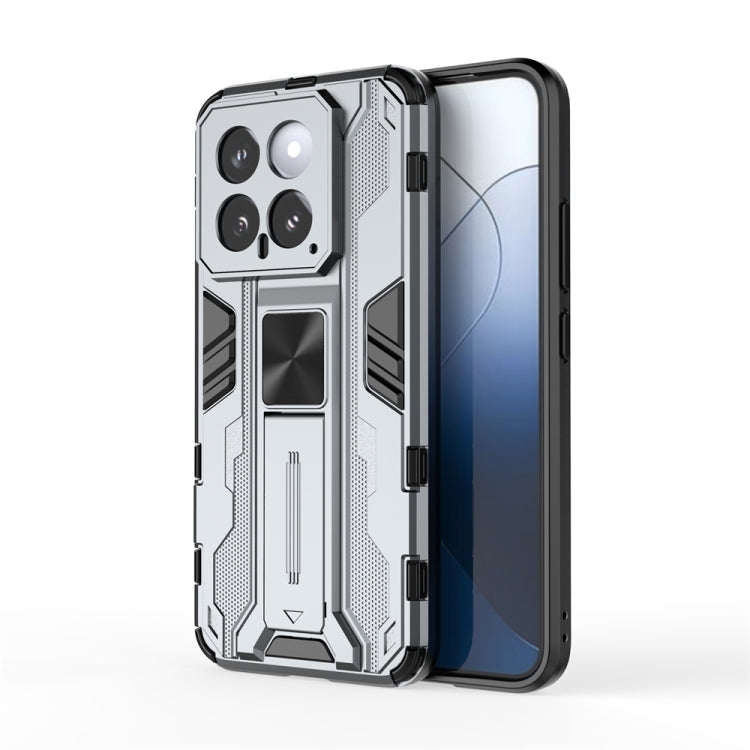 For Xiaomi 14 Supersonic Armor PC Hybrid TPU Phone Case(Grey) - 14 Cases by PMC Jewellery | Online Shopping South Africa | PMC Jewellery | Buy Now Pay Later Mobicred