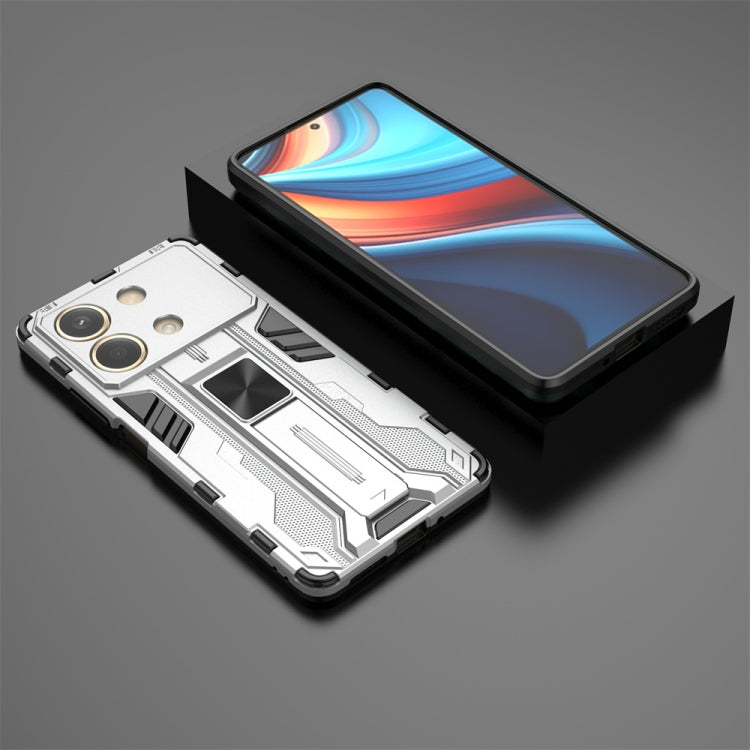 For Redmi Note 13R Pro Supersonic Armor PC Hybrid TPU Phone Case(Silver) - free shipping - PMC TechLife - Order now!