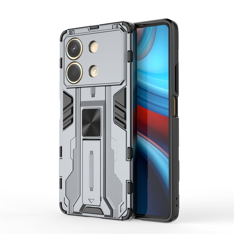 For Redmi Note 13R Pro Supersonic Armor PC Hybrid TPU Phone Case(Grey) - Xiaomi Cases by PMC Jewellery | Online Shopping South Africa | PMC Jewellery | Buy Now Pay Later Mobicred