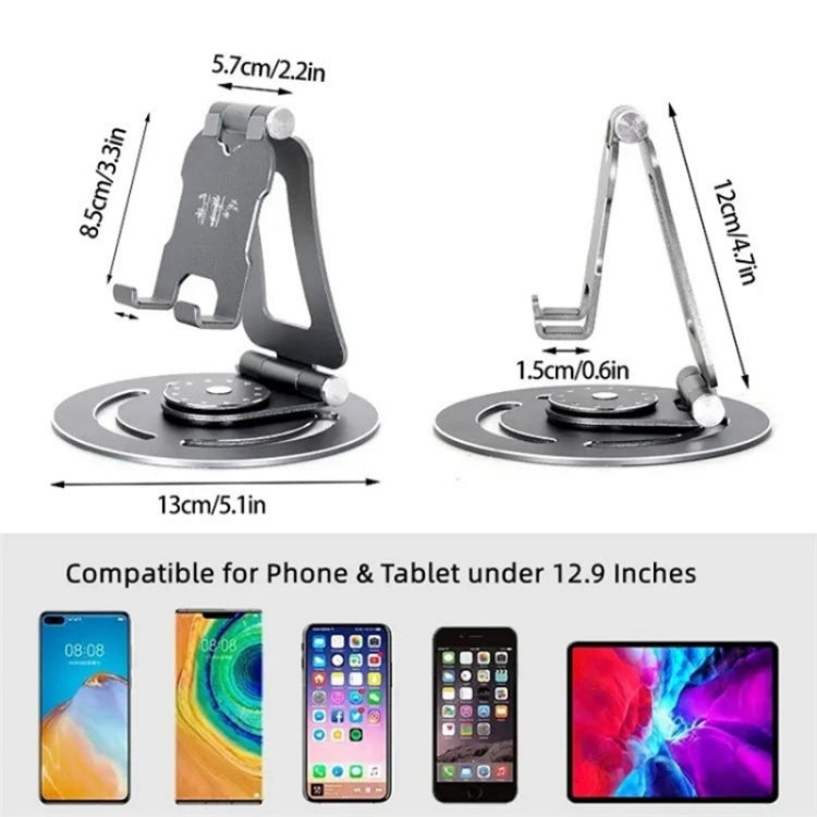 G60 Portable Folding 360-Degree Rotating Desktop Phone Tablet Holder(Grey) - Stand by PMC Jewellery | Online Shopping South Africa | PMC Jewellery | Buy Now Pay Later Mobicred