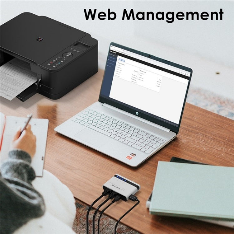 WAVLINK NU516U1 USB2.0 Wireless Printer Server With 10 / 100Mbps LAN / Bridge WiFi(EU Plug) - Printer Accessories by WAVLINK | Online Shopping South Africa | PMC Jewellery