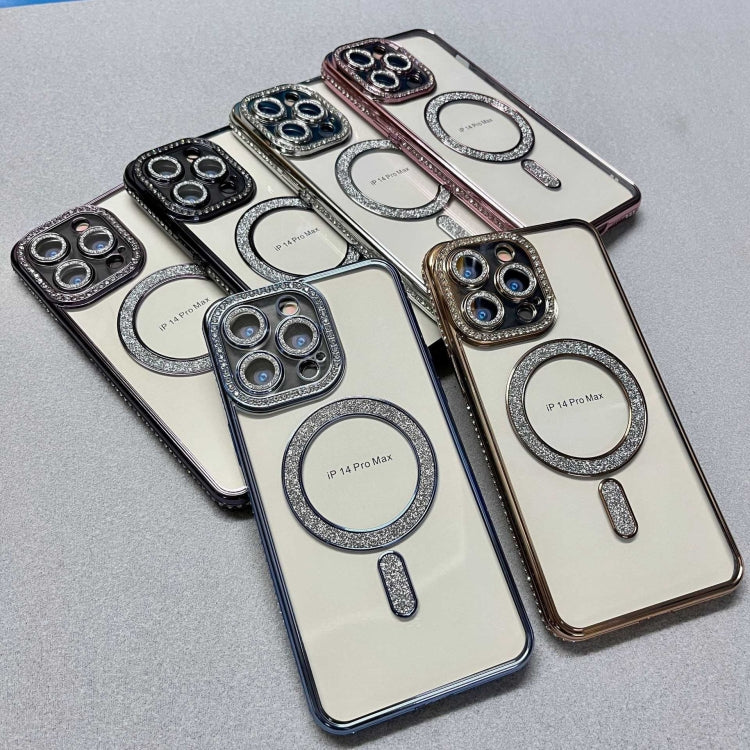 For iPhone 13 Diamond Gradient Plated MagSafe TPU Phone Case(Gold) - iPhone 13 Cases by PMC TechLife | Online Shopping South Africa | PMC TechLife