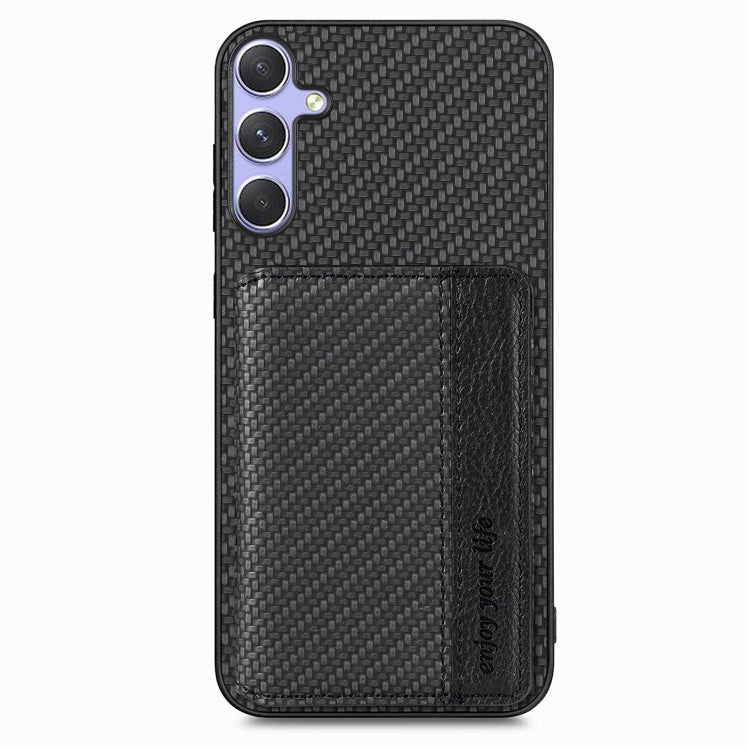 For Samsung Galaxy S25+ 5G Carbon Fiber Magnetic Card Wallet RFID Blocking Phone Case(Black) - Galaxy S25+ 5G Cases by PMC Jewellery | Online Shopping South Africa | PMC Jewellery | Buy Now Pay Later Mobicred