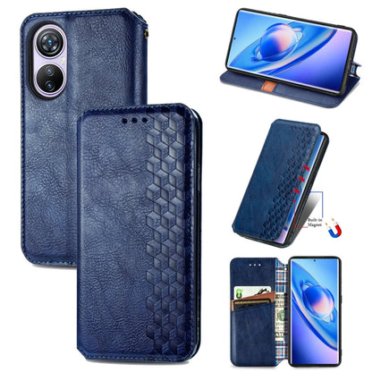 For Blackview A200 Pro Cubic Grid Pressed Magnetic Leather Phone Case(Blue) - More Brand by PMC Jewellery | Online Shopping South Africa | PMC Jewellery