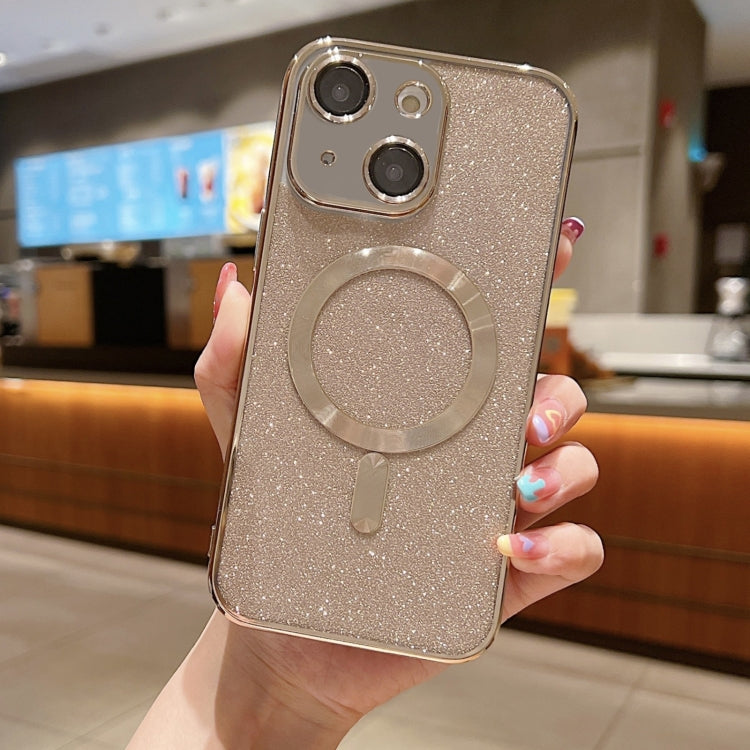 For iPhone 15 Plus MagSafe Glitter Electroplating TPU Phone Case(Gold) - iPhone 15 Plus Cases by PMC TechLife | Online Shopping South Africa | PMC TechLife