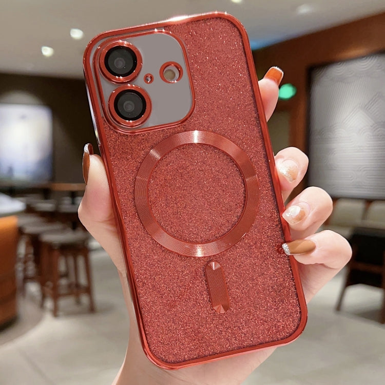 For iPhone 16 Glitter Electroplating MagSafe TPU Phone Case(Red) - iPhone 16 Cases by PMC Jewellery | Online Shopping South Africa | PMC Jewellery | Buy Now Pay Later Mobicred