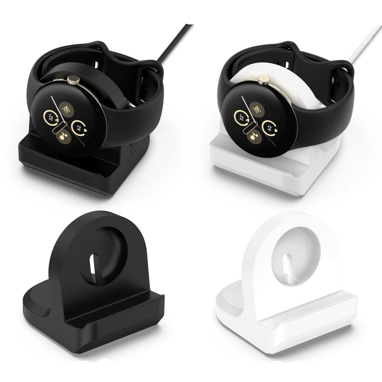 For Google Pixel Watch 2 Smart Watch Silicone Charging Bracket with Charger(Black) - Other by PMC TechLife | Online Shopping South Africa | PMC TechLife | Buy Now Pay Later Mobicred